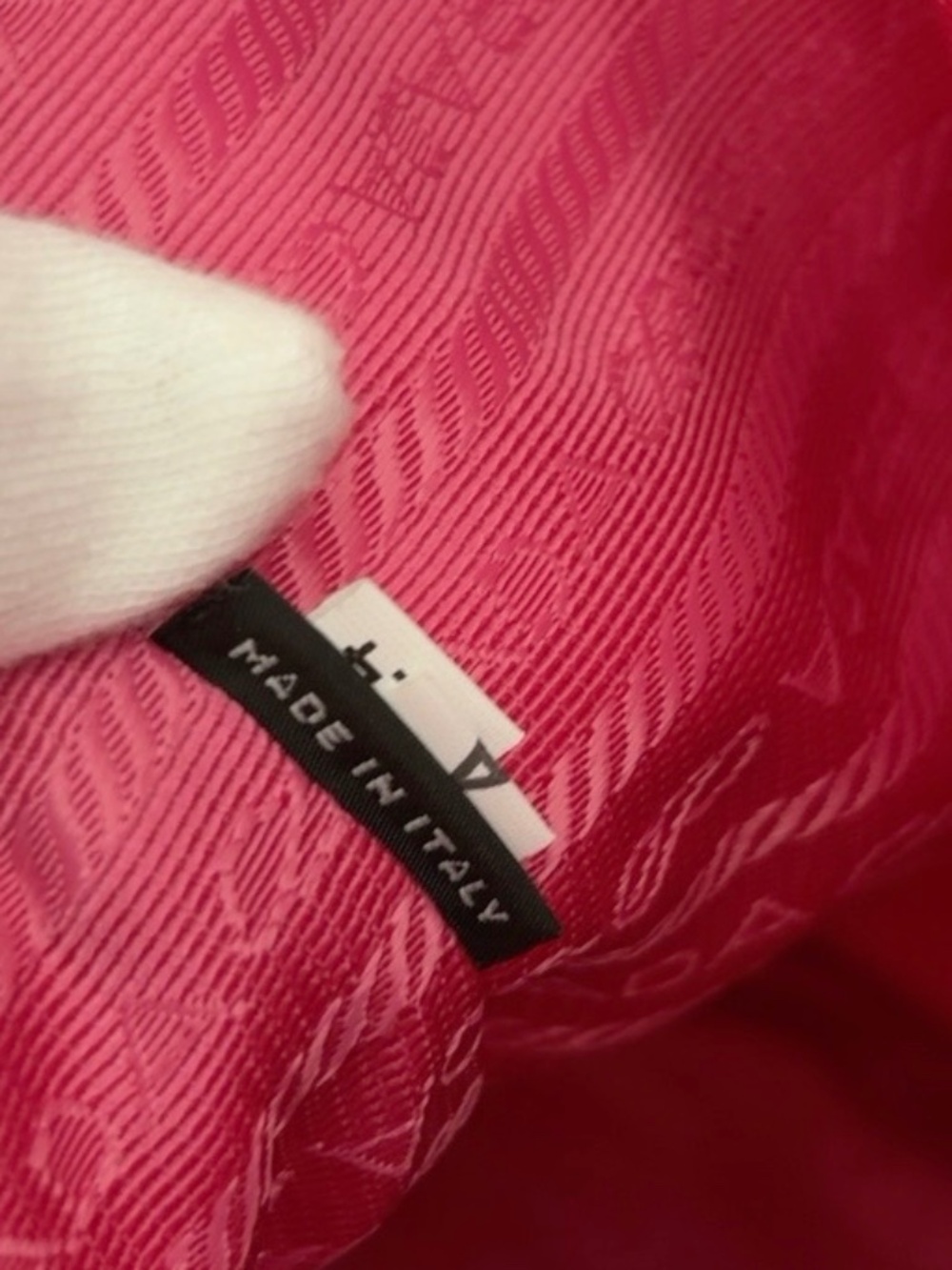 PRADA Fuchsia Tessuto Nylon Drawstring Wristlet Pouch - Picture 7 of 8